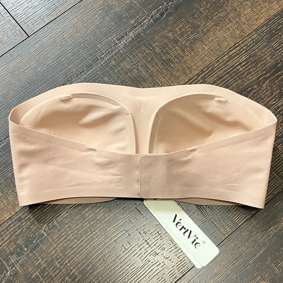 NWT VertVie Nude/Beige Strapless Bandeau Bra - - Picture 2 of 11